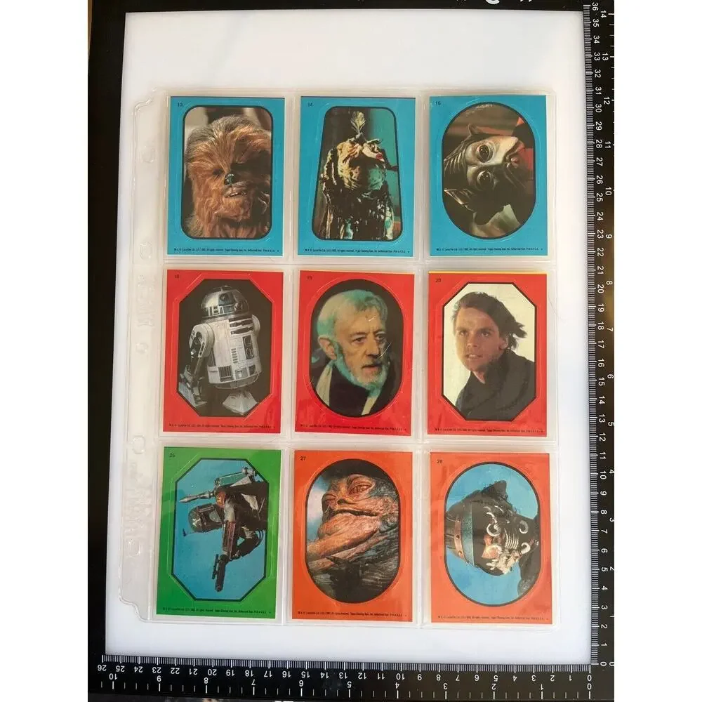 1983 Topps Star Wars Return of The Jedi Series 1 Set Of 24 Yoda Luke Leia Chewy